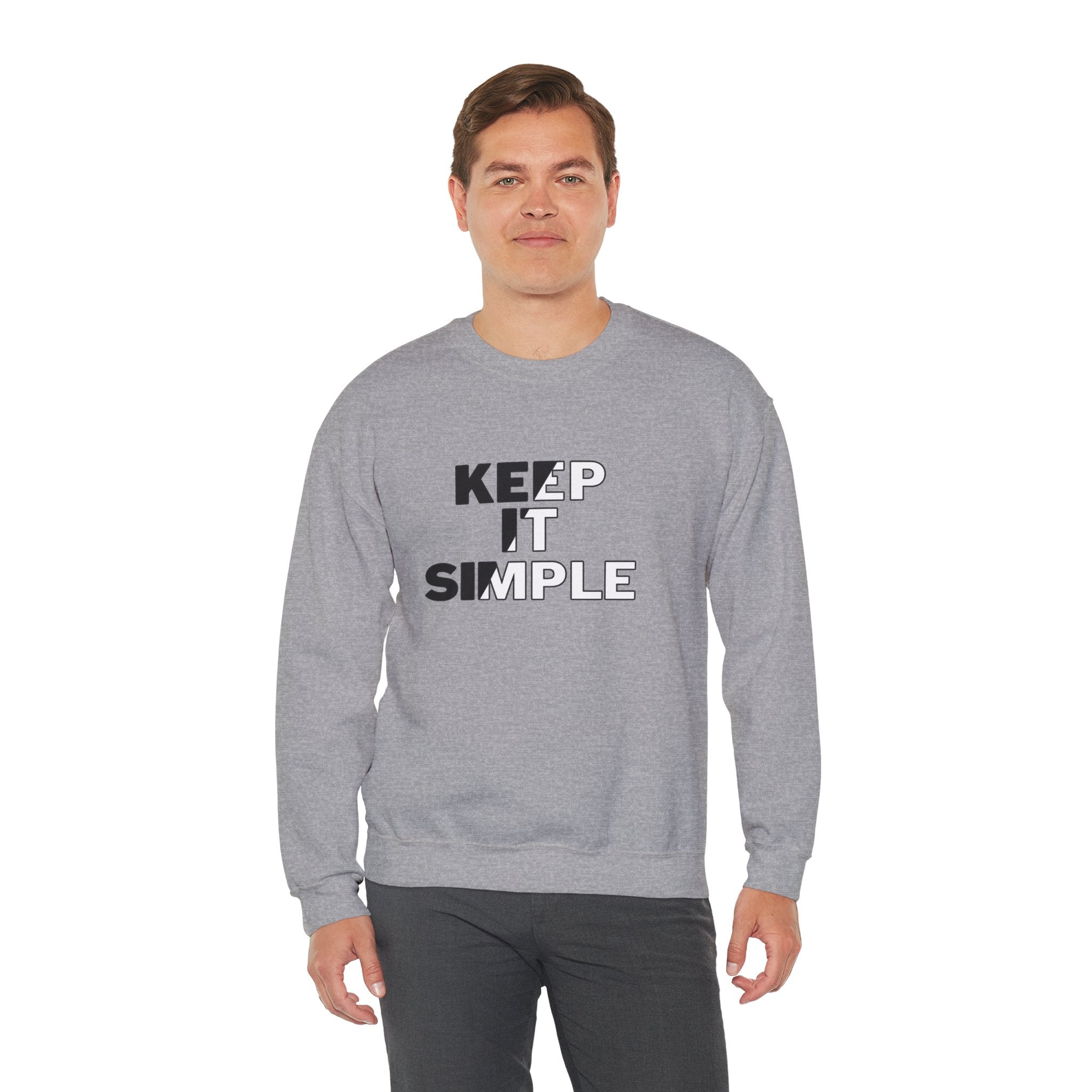 Crewneck Sweatshirt - "Keep It Simple" Minimalist Graphic