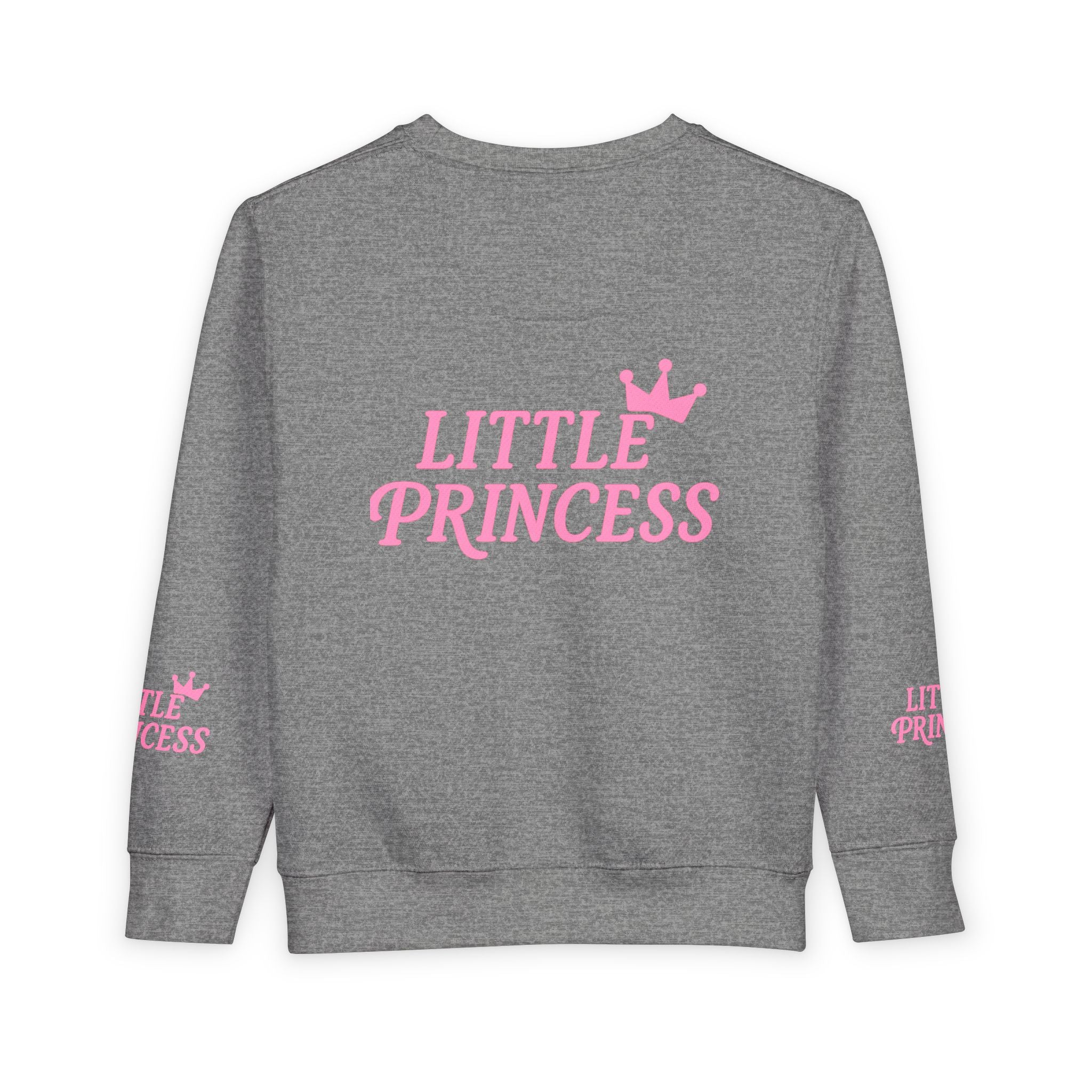 Little Princess Toddler Sweatshirt - Pink Crown Kids Crewneck