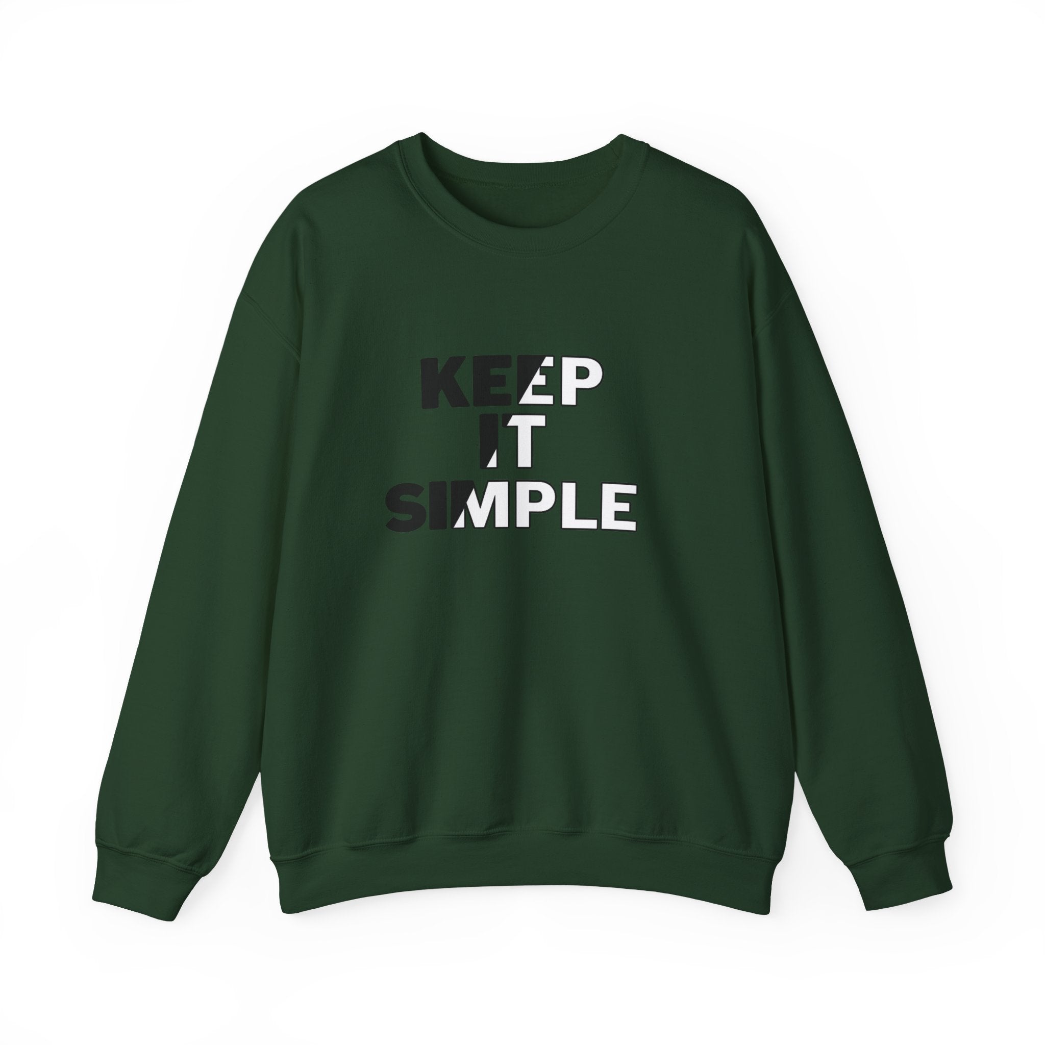 Crewneck Sweatshirt - "Keep It Simple" Minimalist Graphic
