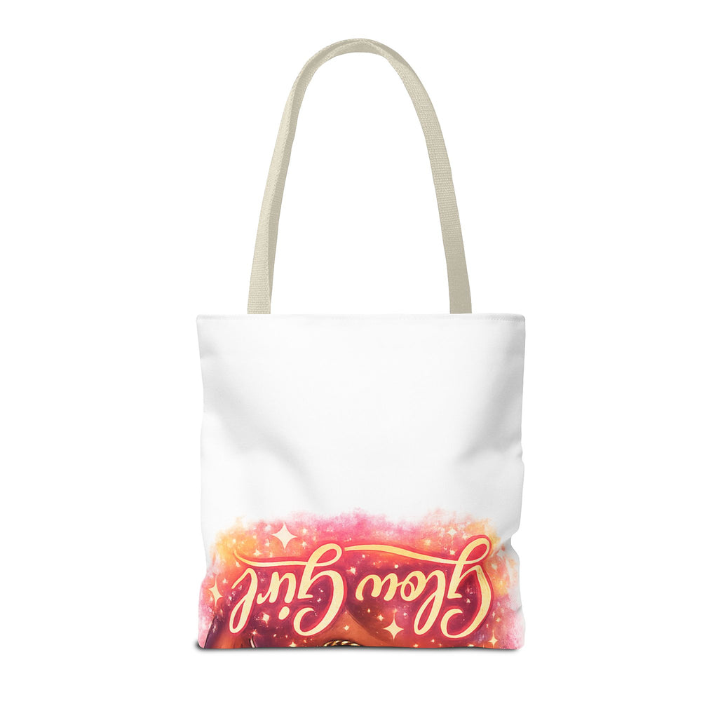 Glam Girl Tote Bag — Chic Makeup Portrait All-Over Print