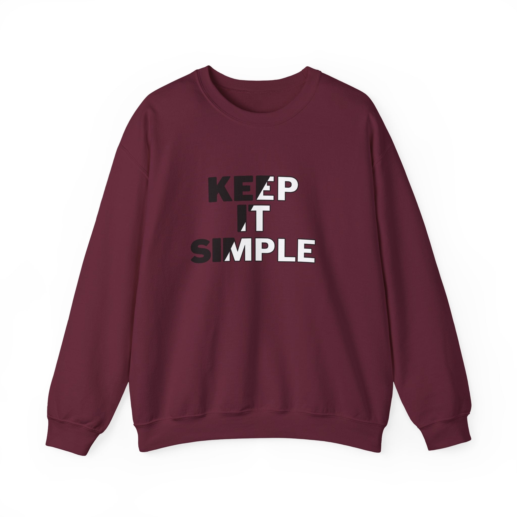Crewneck Sweatshirt - "Keep It Simple" Minimalist Graphic