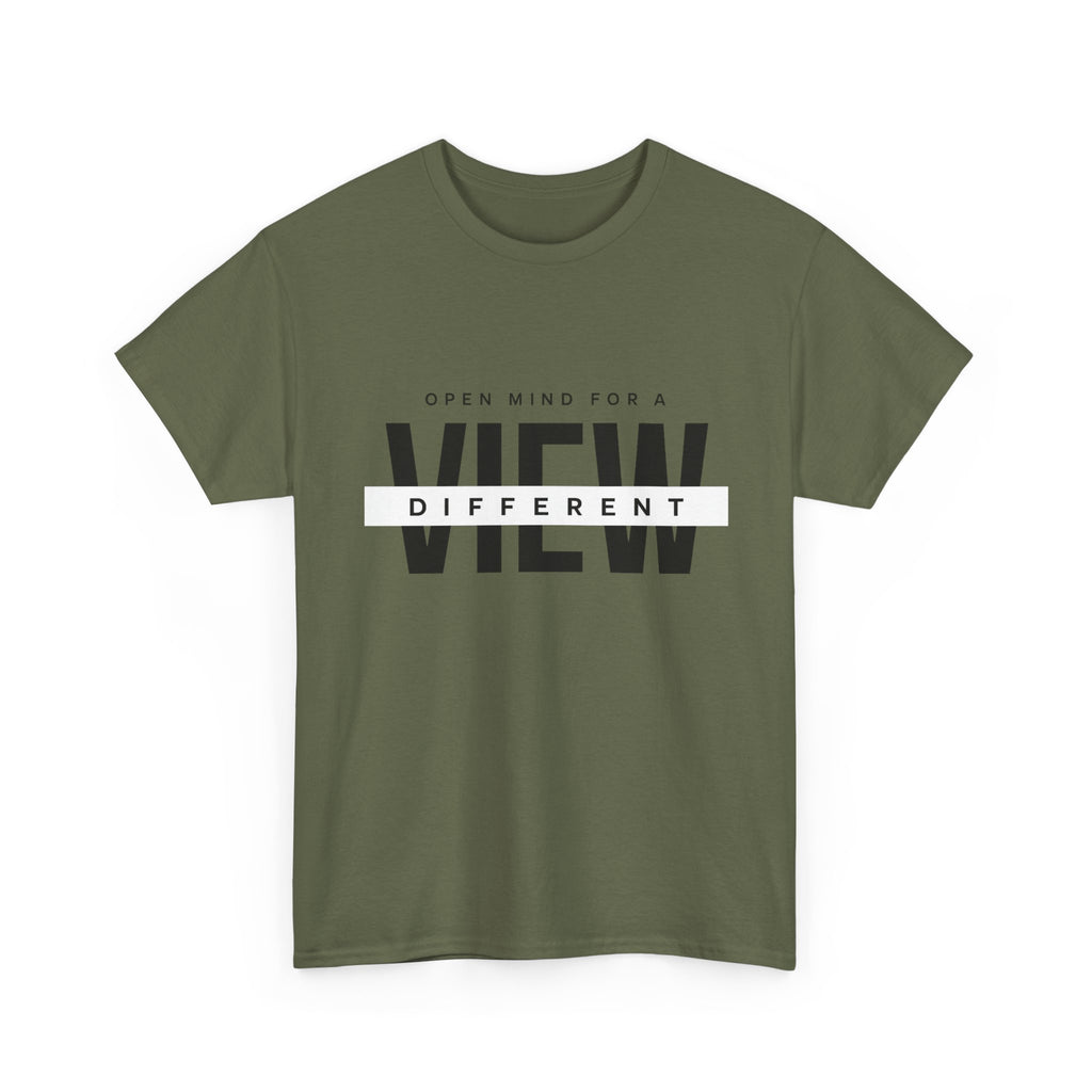 T-Shirt — “Open Mind for a Different View” Minimal Graphic Tee