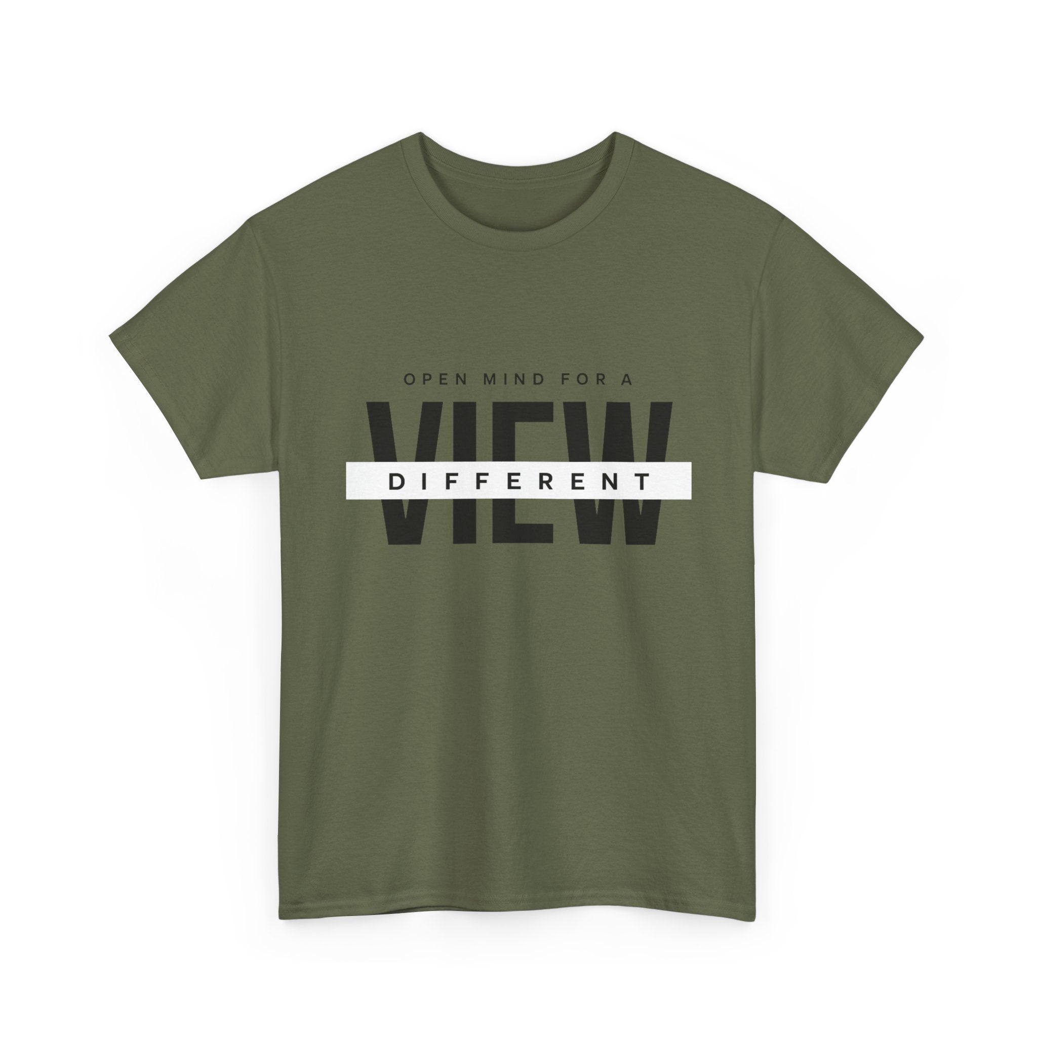 T-Shirt — “Open Mind for a Different View” Minimal Graphic Tee