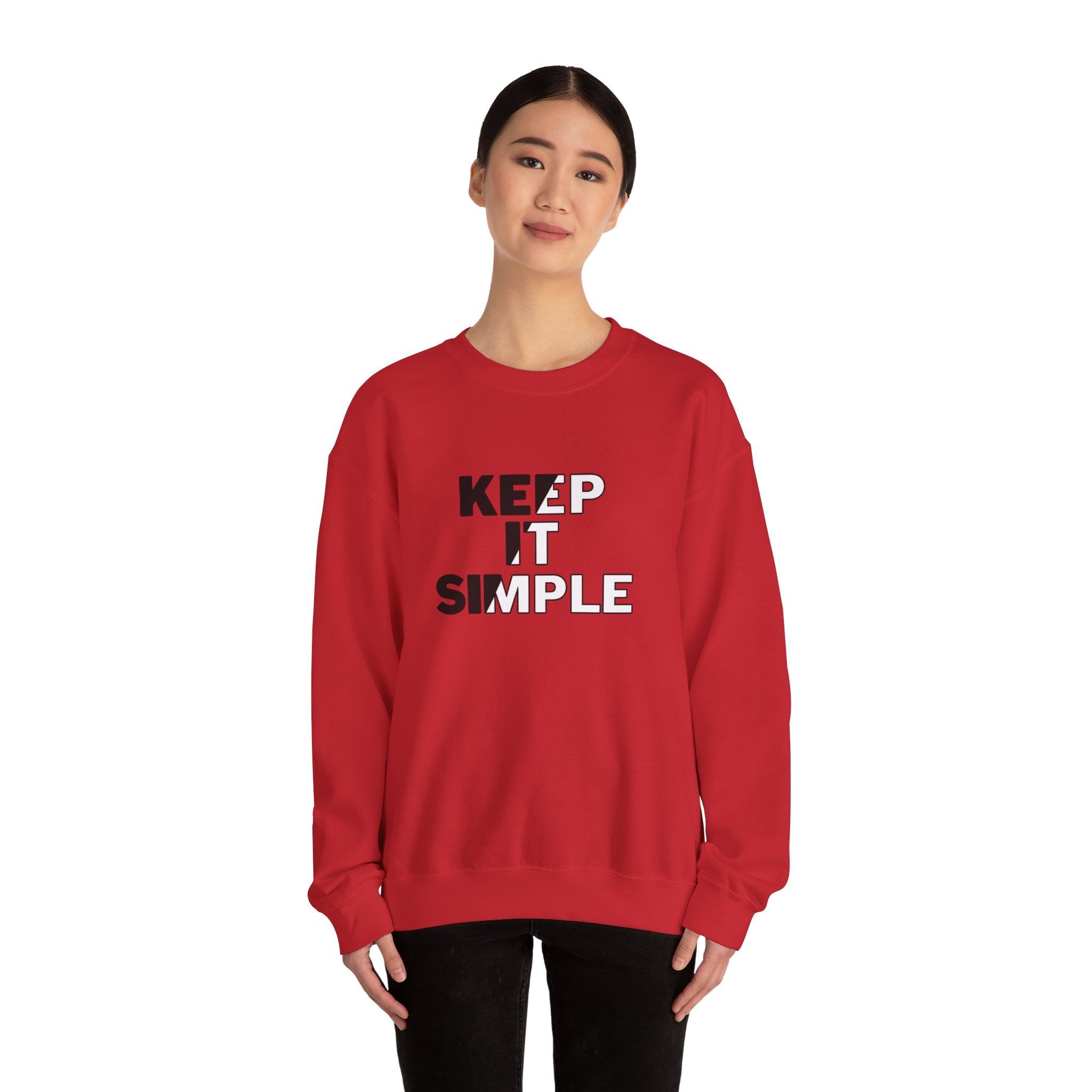 Crewneck Sweatshirt - "Keep It Simple" Minimalist Graphic