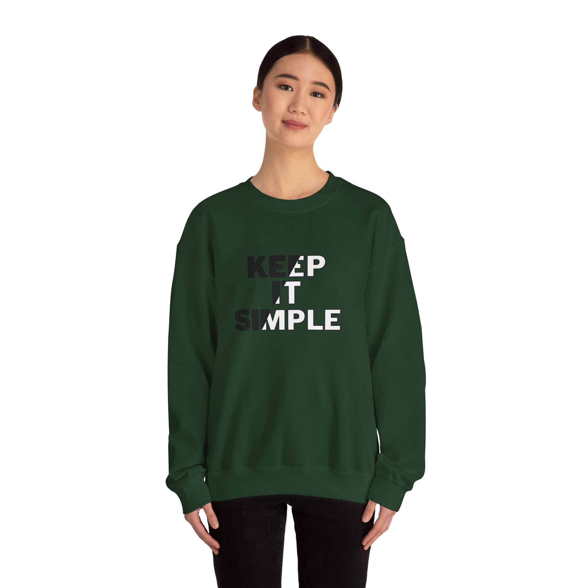 Crewneck Sweatshirt - "Keep It Simple" Minimalist Graphic