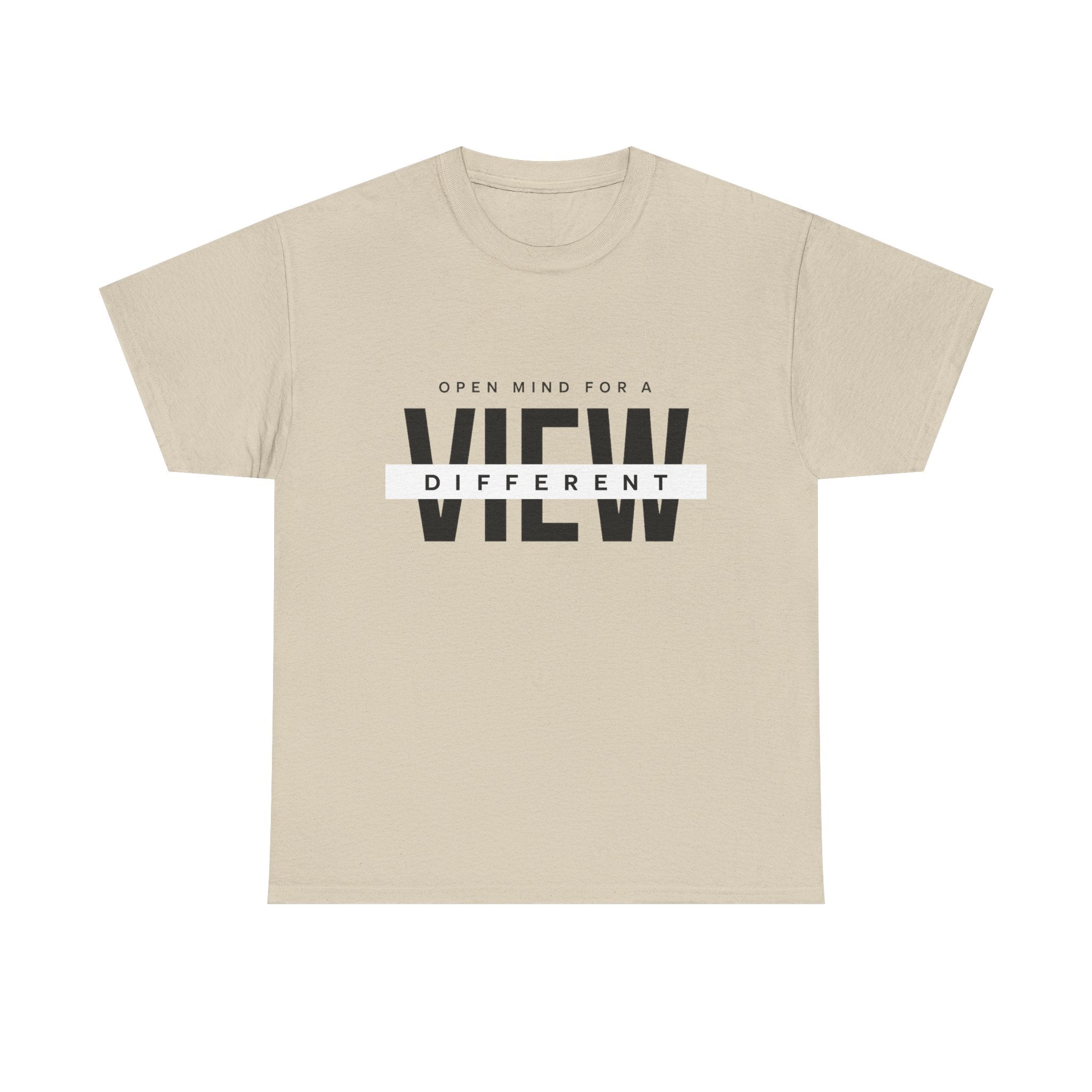 T-Shirt — “Open Mind for a Different View” Minimal Graphic Tee
