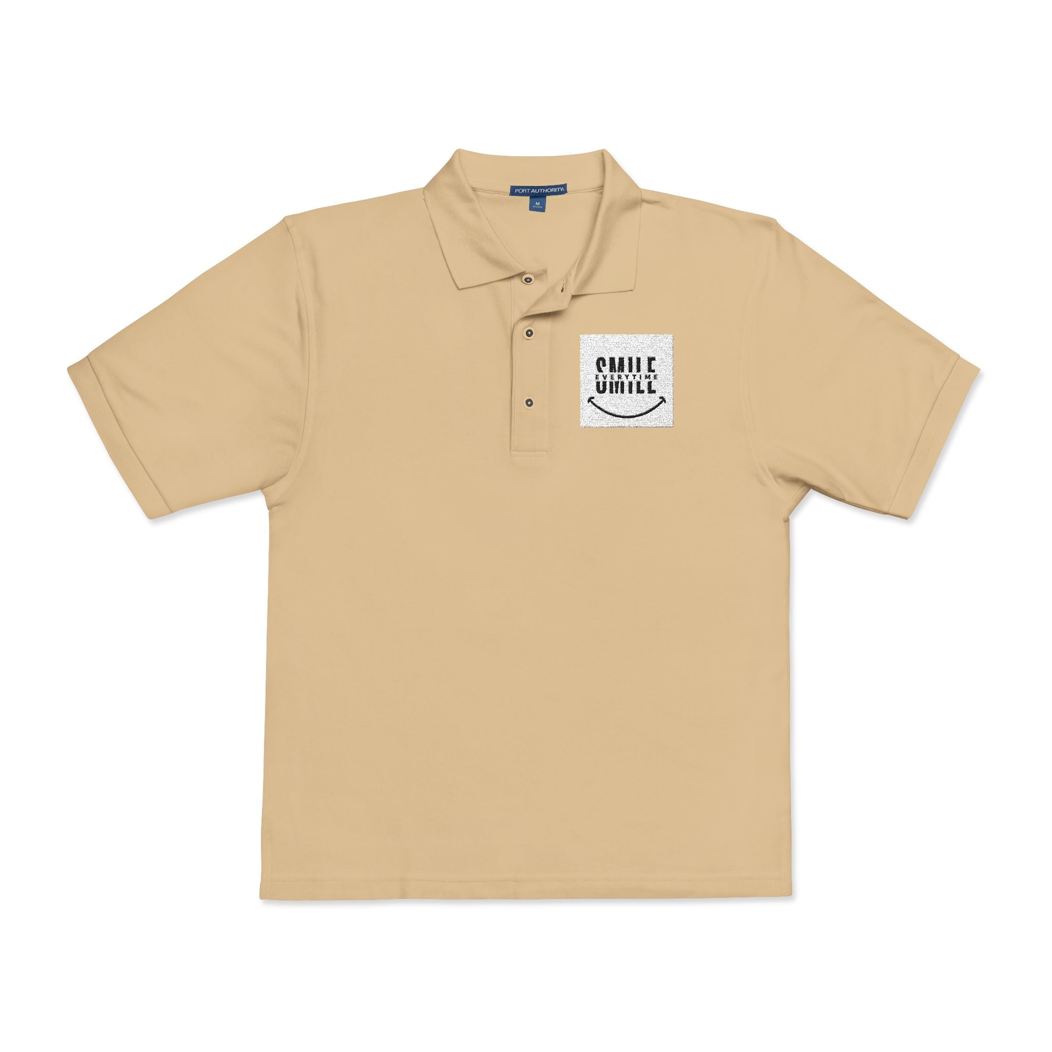 Embroidered ' Smile Everytime ' Polo Shirt - Casual Graphic Workwear