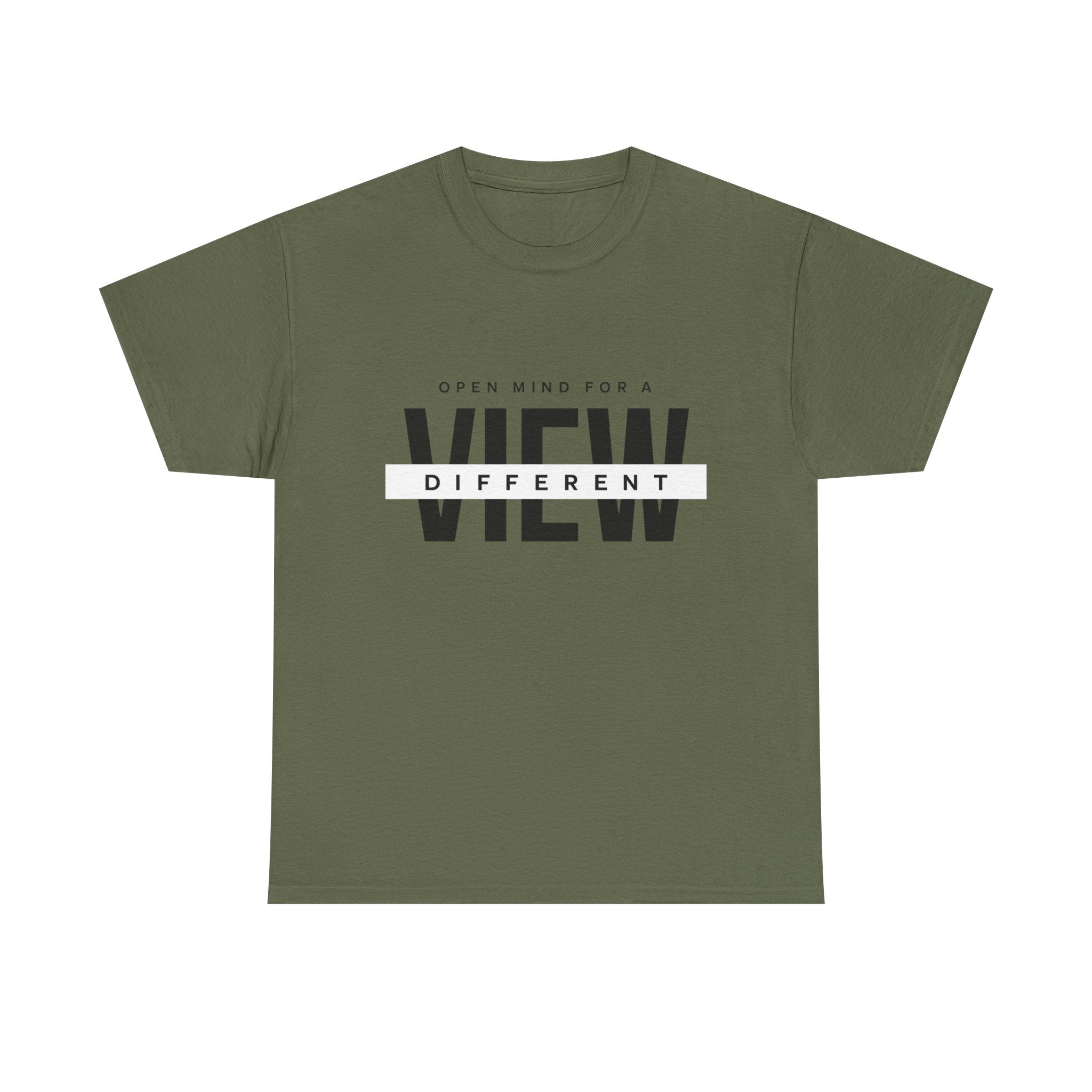 T-Shirt — “Open Mind for a Different View” Minimal Graphic Tee