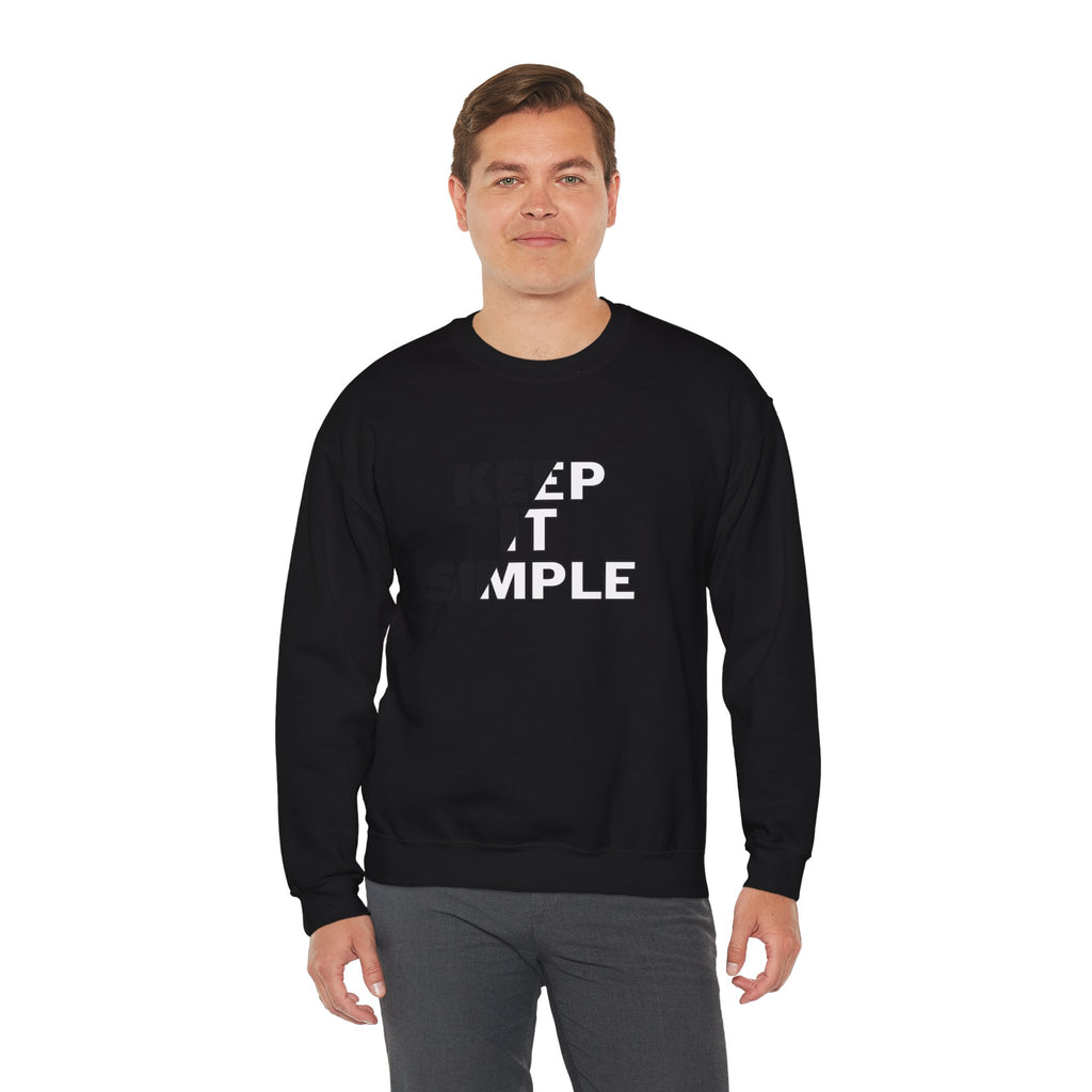 Crewneck Sweatshirt - "Keep It Simple" Minimalist Graphic