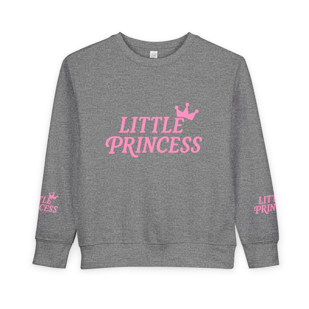Little Princess Toddler Sweatshirt - Pink Crown Kids Crewneck