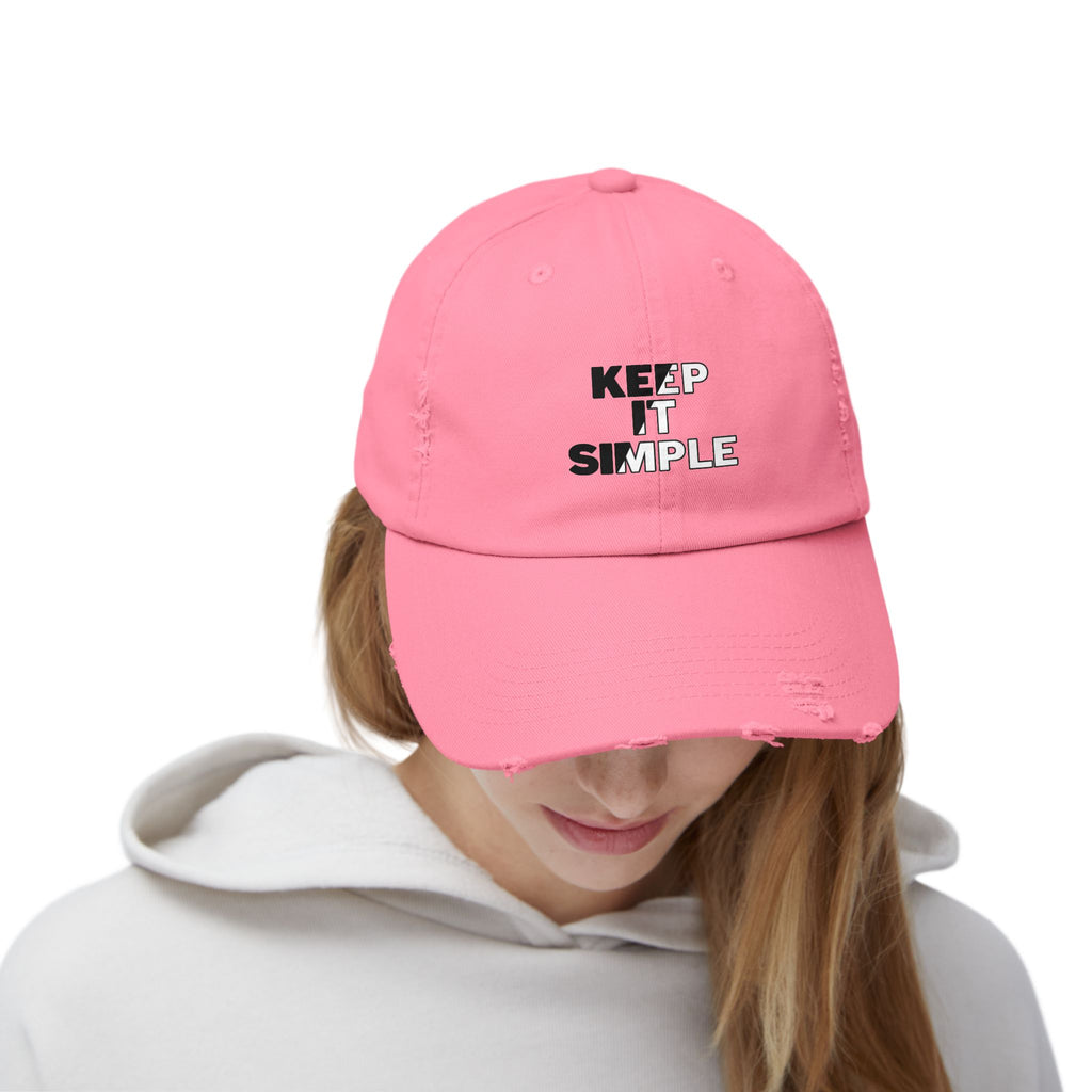 Keep It Simple Distressed Baseball Cap