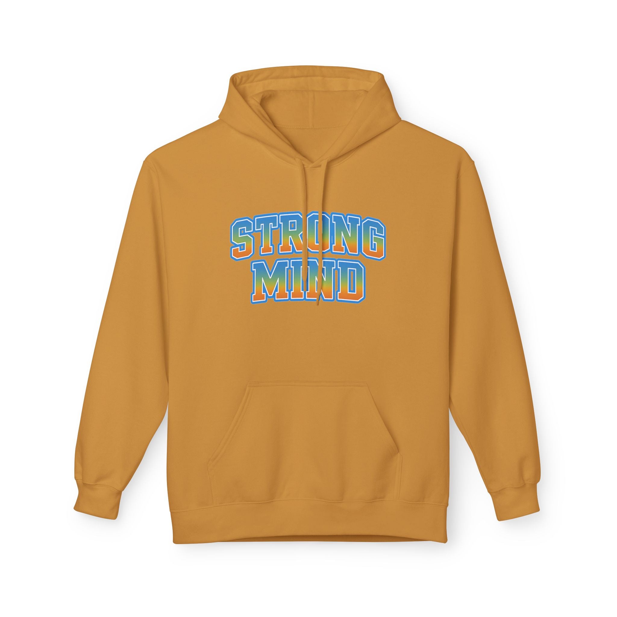 Strong Mind Hoodie — Retro Colorful Graphic Pullover for Musicians & Creatives