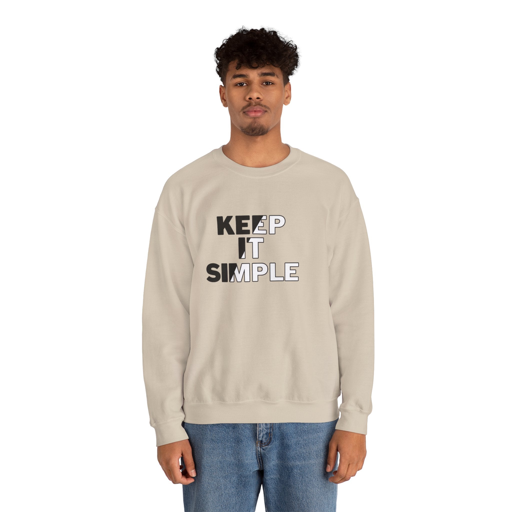 Crewneck Sweatshirt - "Keep It Simple" Minimalist Graphic