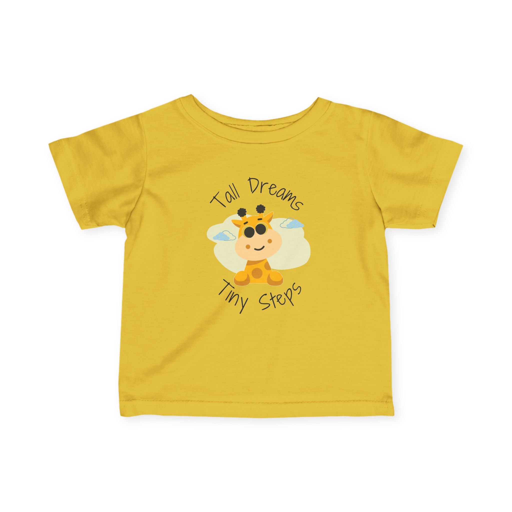Infant Tee — "Tall Dreams Tiny Steps" Giraffe Baby Shirt