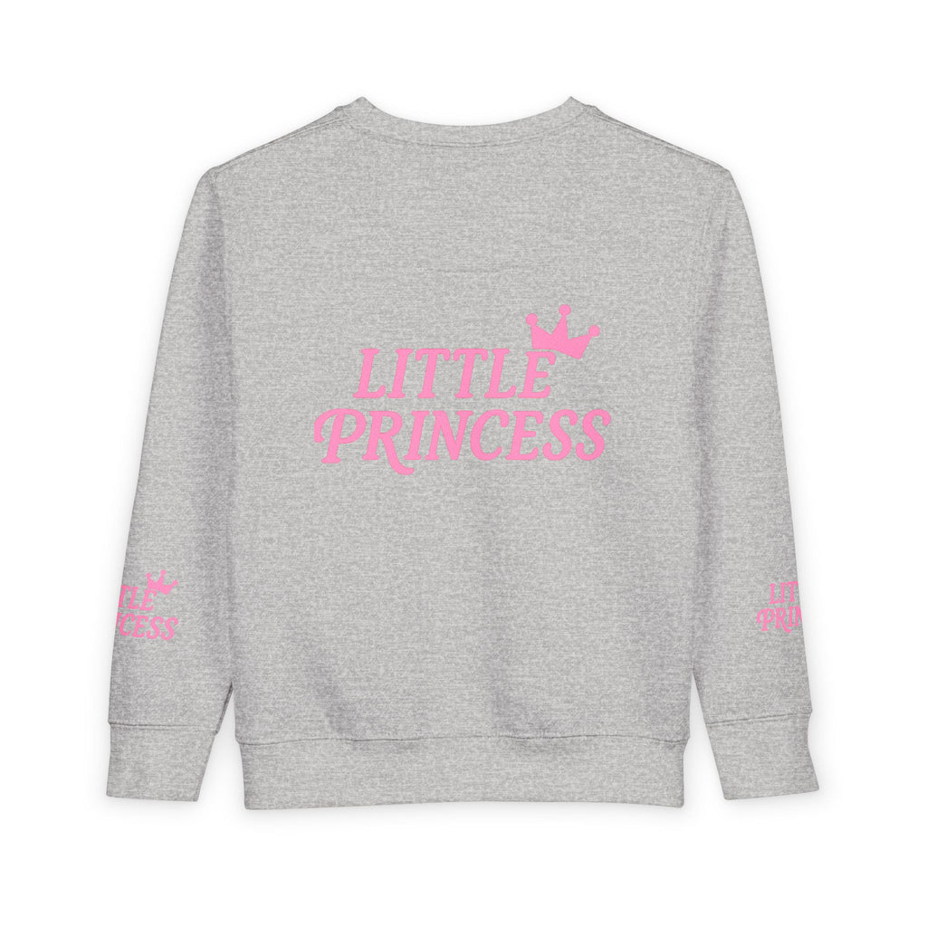 Little Princess Toddler Sweatshirt - Pink Crown Kids Crewneck