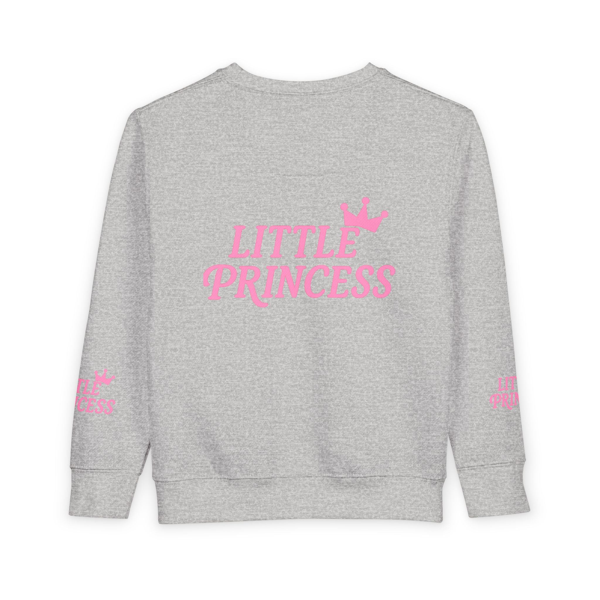 Little Princess Toddler Sweatshirt - Pink Crown Kids Crewneck