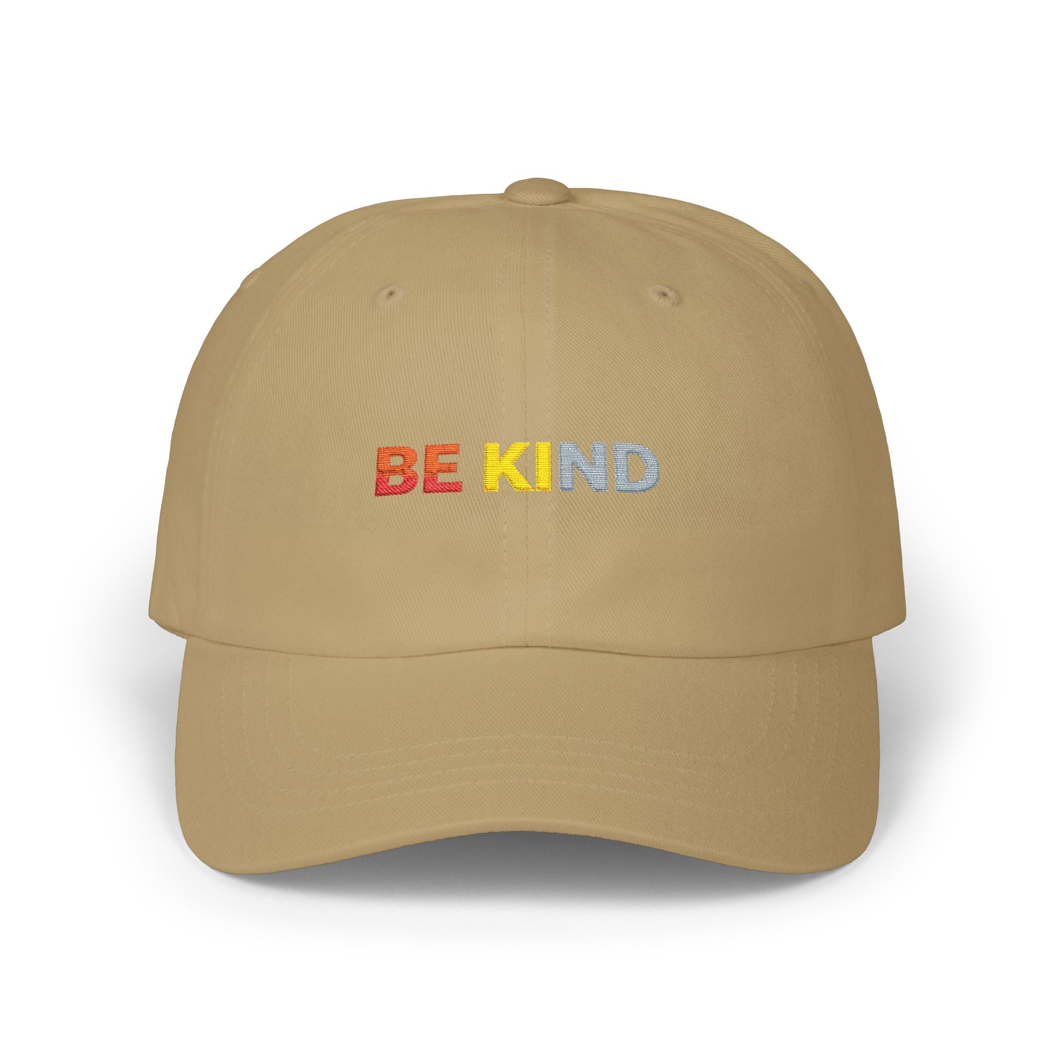 Be Kind Embroidered  Cap — Rainbow Positive Message Baseball Hat